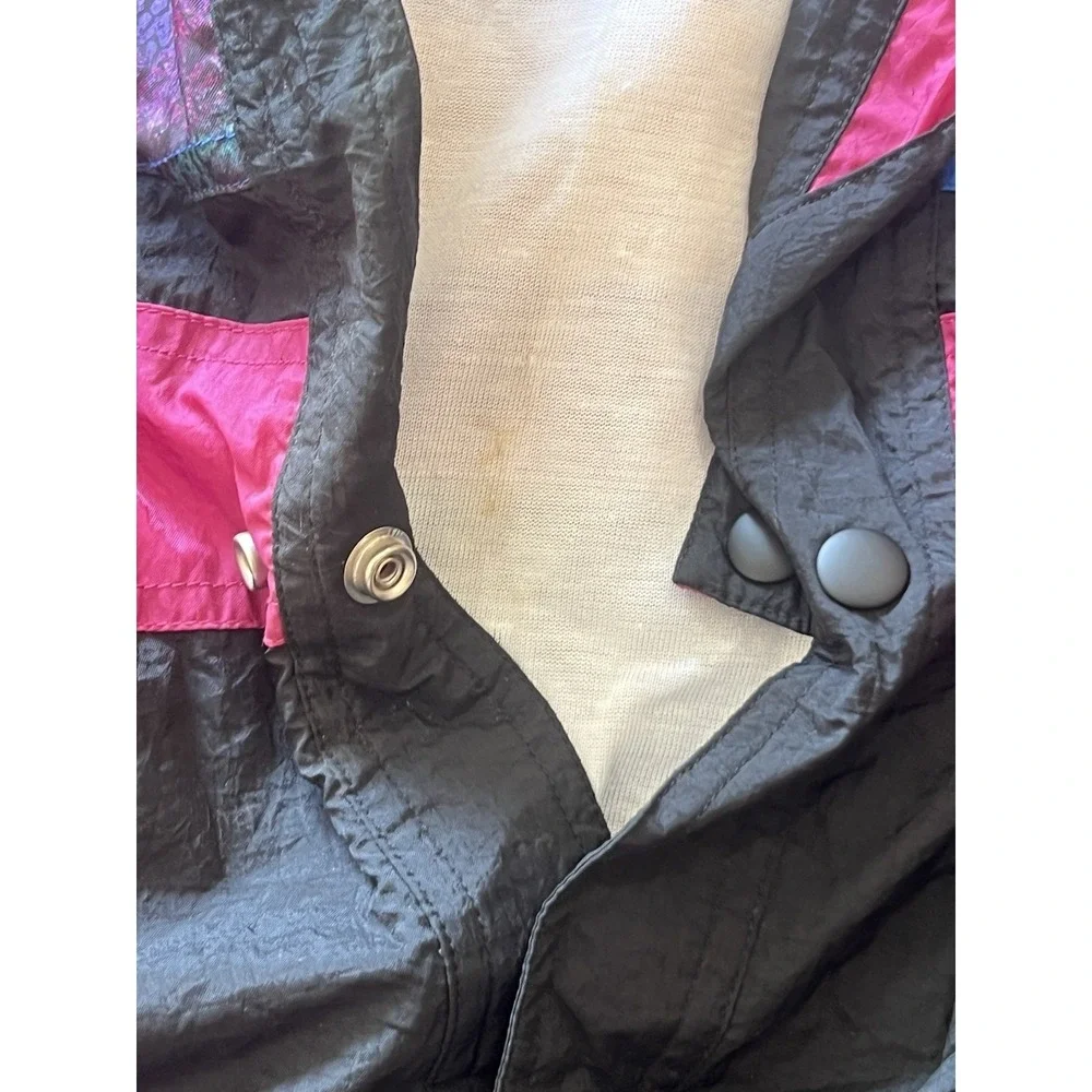 Vintage Chill Out Ruff Stuff Kids Jacket Sweat Black Purple Size‎ XL 18 Nylon